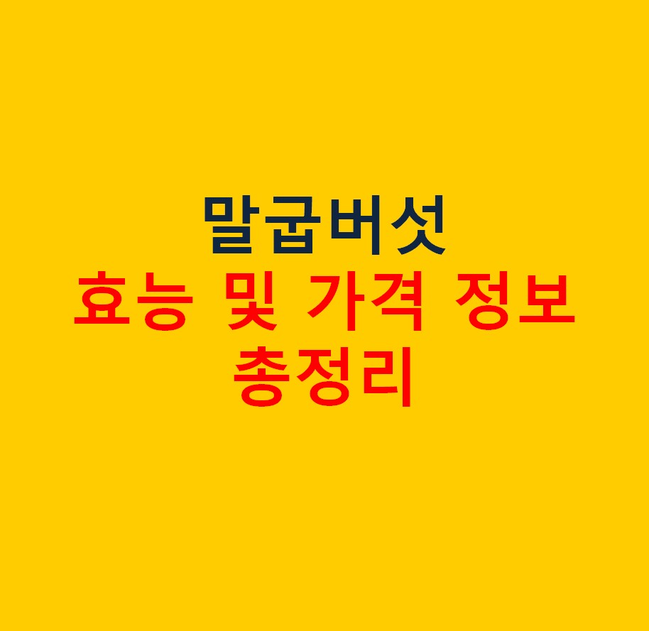 말굽버섯 효능 가격 정보 총정리 (말발굽버섯)