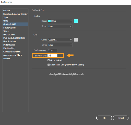 Subdivisions를 16으로 변경