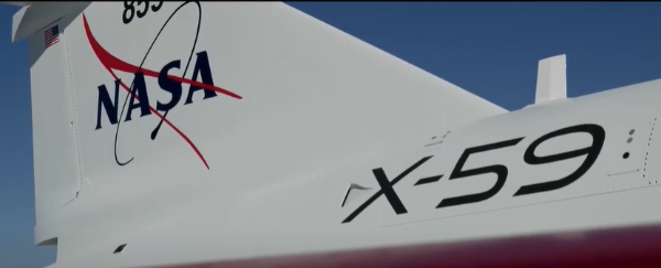 초음속항공기-X59-외부-NASA-로고-모습