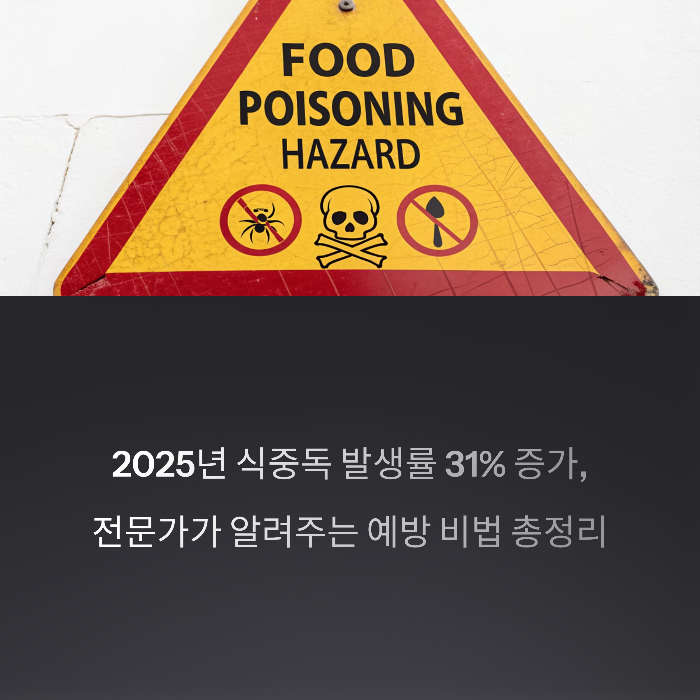 2025년 식중독 발생률 31% 증가, 전문가가 알려주는 예방 비법 총정리 썸네일 이미지