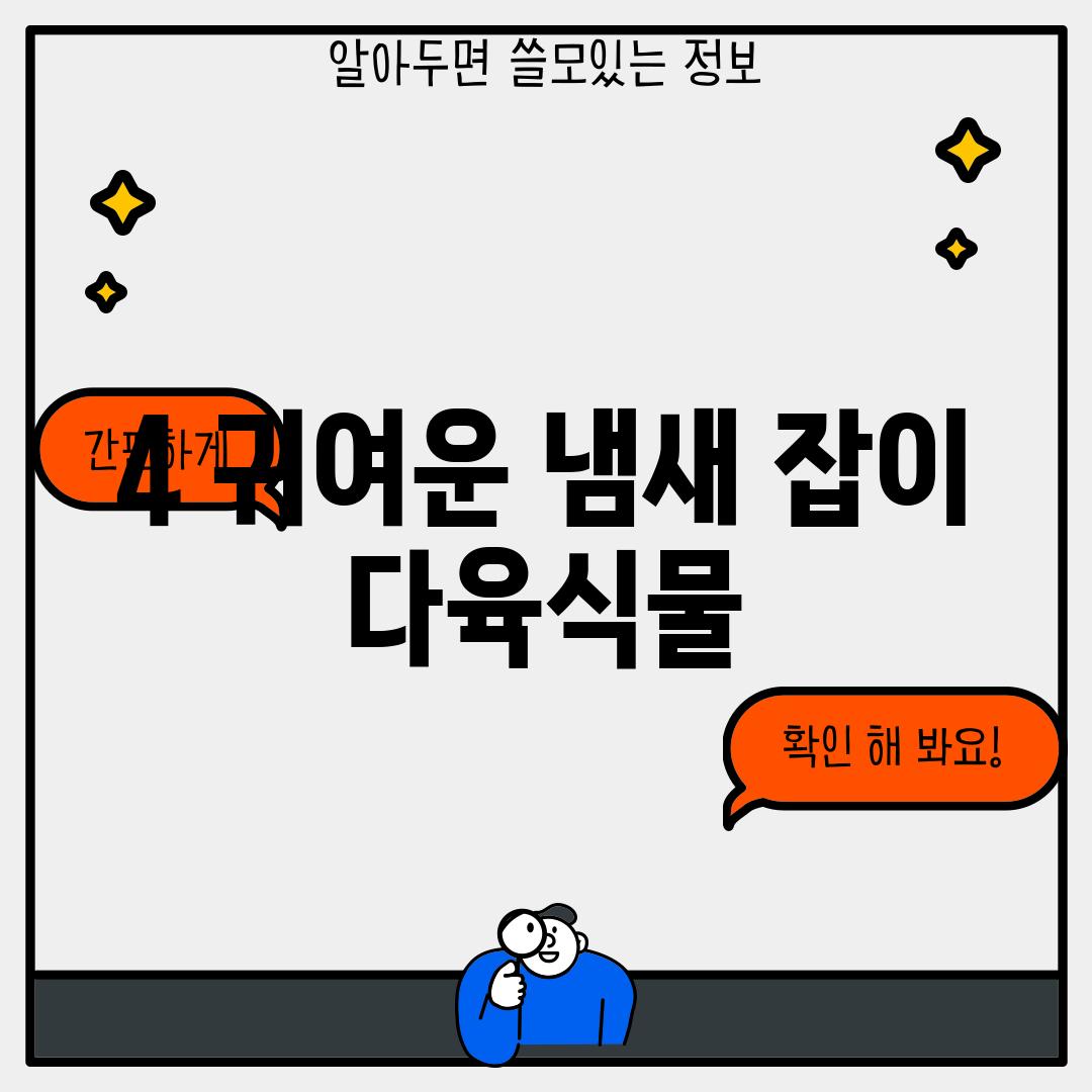 4. 귀여운 냄새 잡이, 다육식물