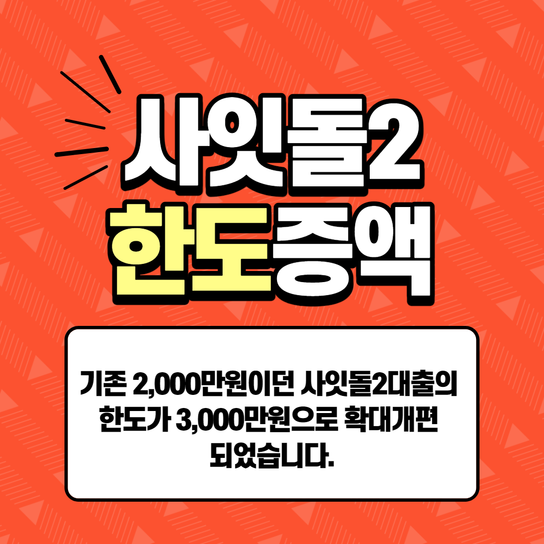  사잇돌2대출한도 3000만원으로 변경