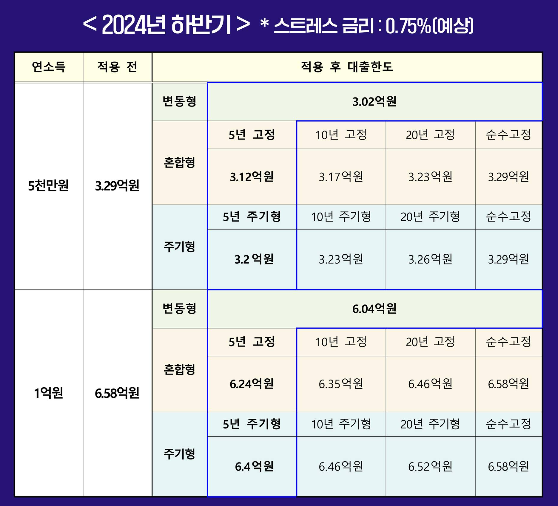 2024년도 스트레스dsr대출한도