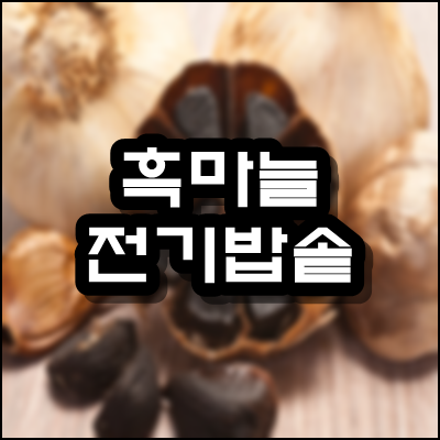  흑마늘 만들기 전기밥솥 이용하는 방법