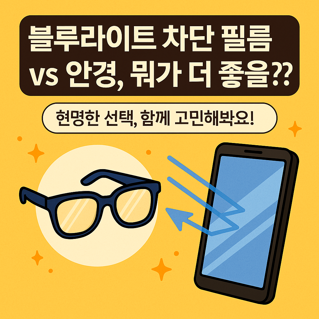 블루라이트 차단 필름 vs 안경, 뭐가 더 좋을까?
