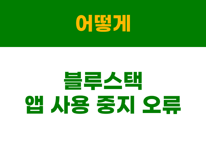 블루스택5-앱-사용-중지-오류