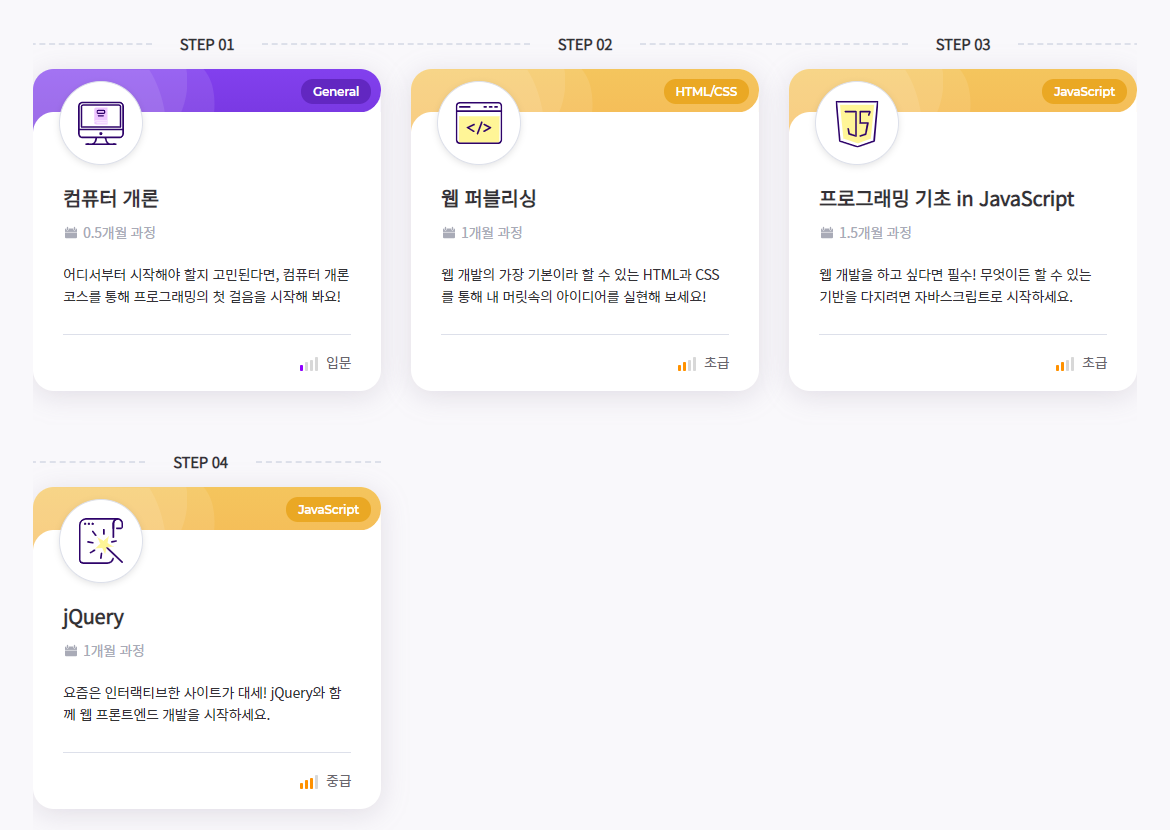  웹디자이너 배우기 / 웹디자이너 역량 스쿨 온라인 강의 코스  (프로그래밍,웹 퍼블리싱,JavaScript,jQuery)
