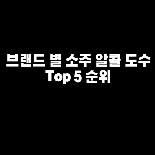 브랜드 별 소주 알콜 도수 Top 5 순위
