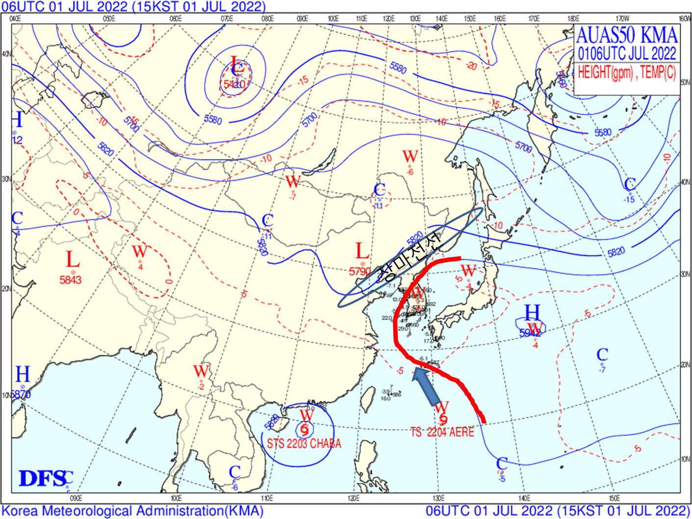 500hPa 일기도