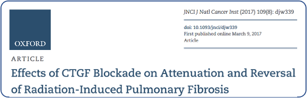 Effect of CTGF blockade on attenuation and Reversal of Radiation-induced pulmonary fibrosis