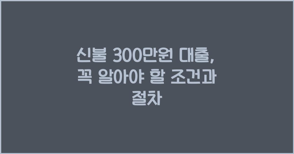 신불 300만원 대출