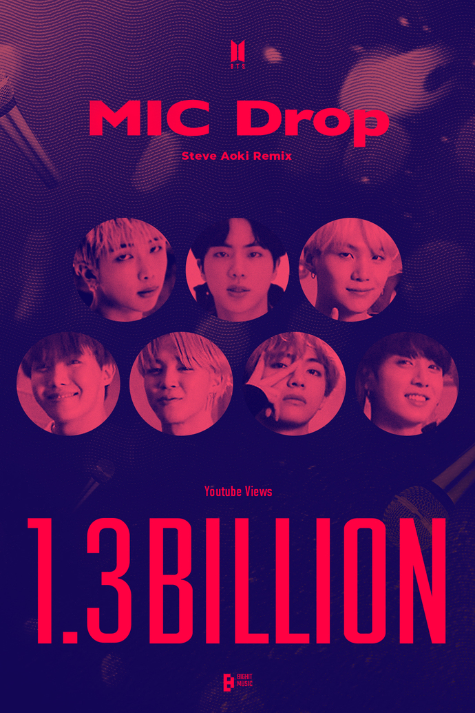BTS 13억뷰 돌파 기념 포스터