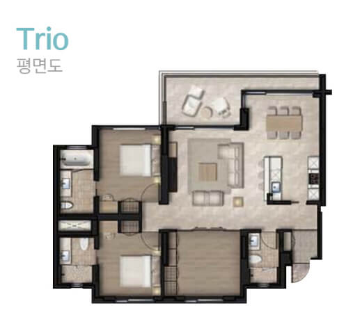 트리오평면도