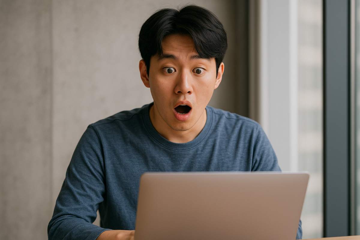 건강보험 환급 알림을 이메일로 받은 대학생