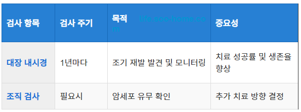 정기적인 대장 내시경 검사