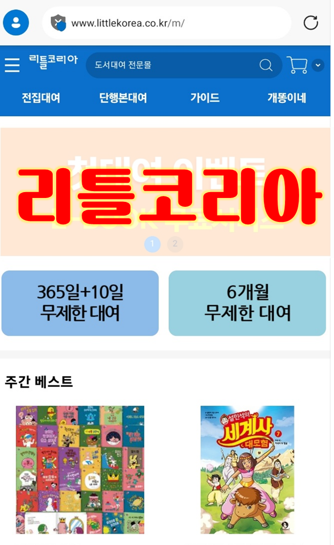  리틀코리아 개똥이네 전집 단행본대여 후기!