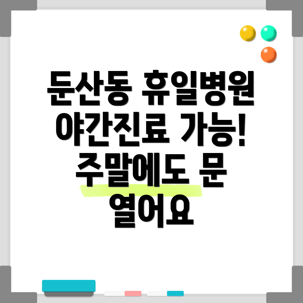 대전 서구 둔산3동 휴일 병원