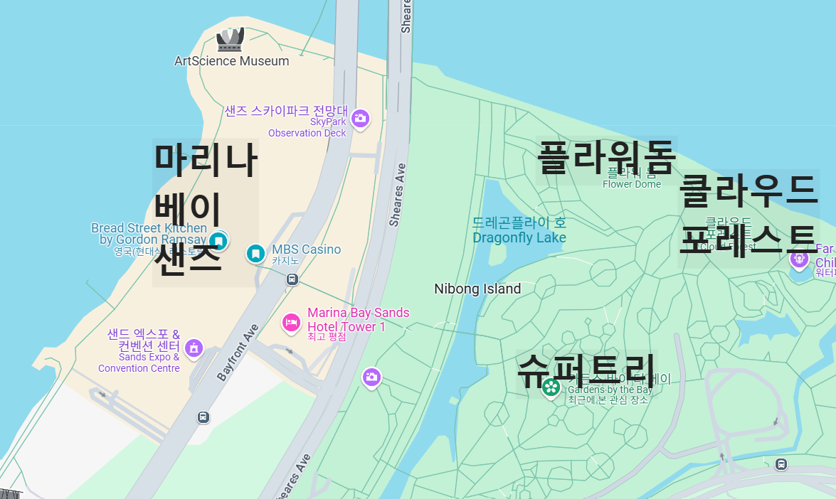 가든스-바이-더-베이-마리나-베이-샌즈-위치-지도