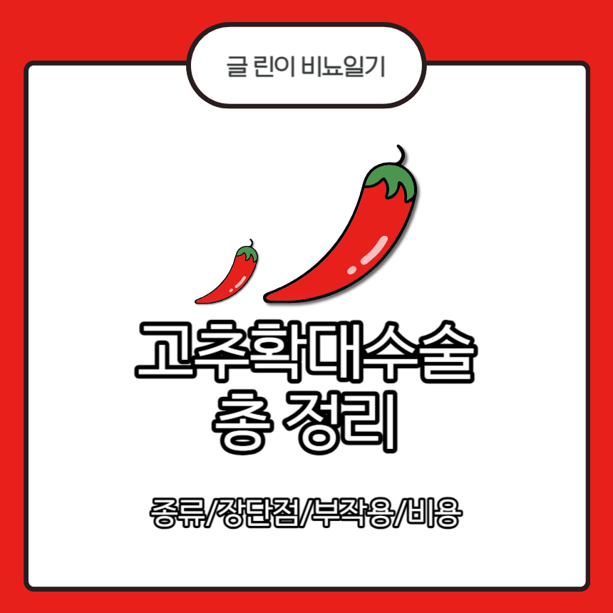  고추확대수술 총 정리 : 종류/장단점/부작용/비용