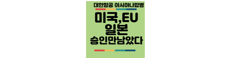 대한항공-아시아나항공합병-미국EU일본