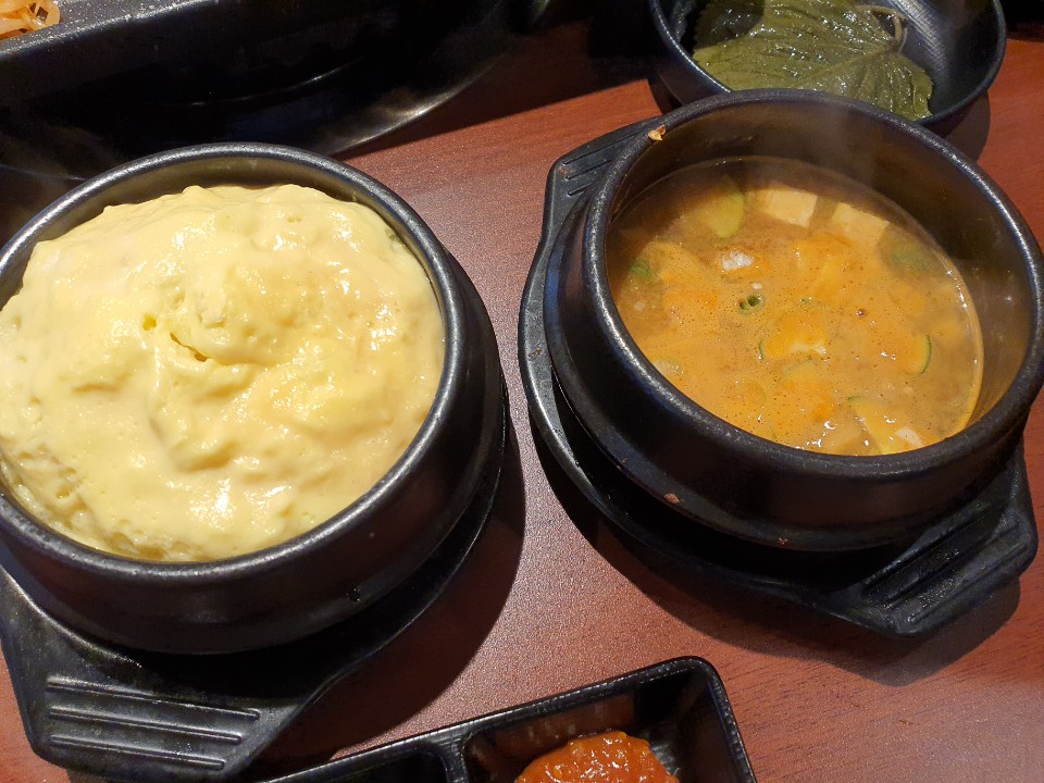 계란찜-된장찌개