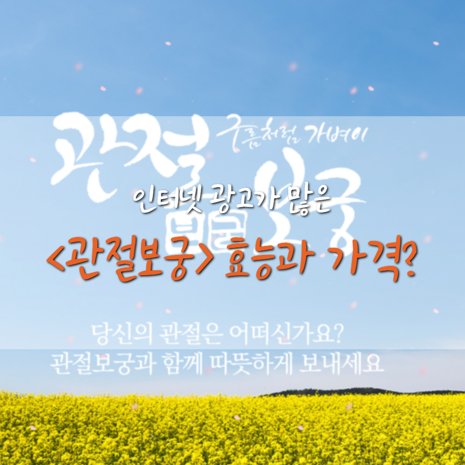  관절 건강식품 관절보궁 효능 및 가격