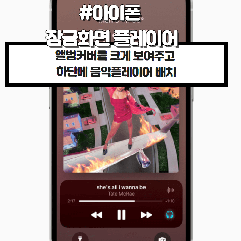 iOS 16 업데이트 잠금화면 음악플레이어