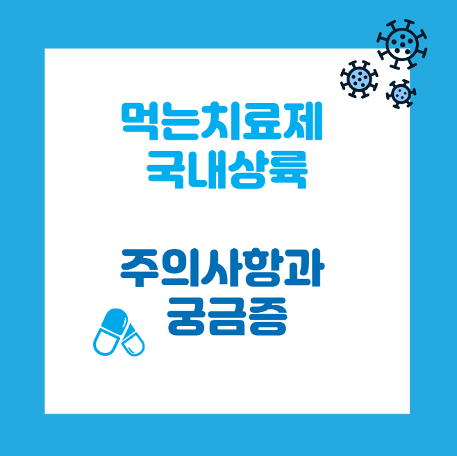  코로나 먹는 치료제, 약 먹을때 주의사항