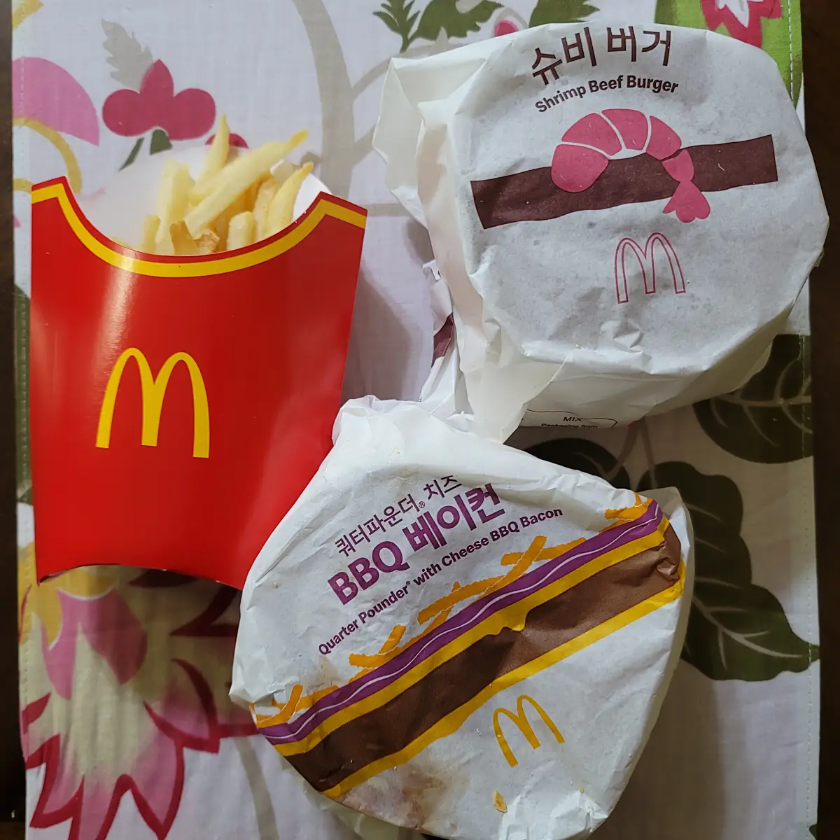 맥도날드-쿼터파운더-치즈-BBQ-베이컨-세트