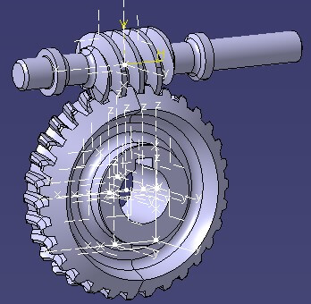 CATIA-Axis가-숨김처리안된-웜기어-모델링