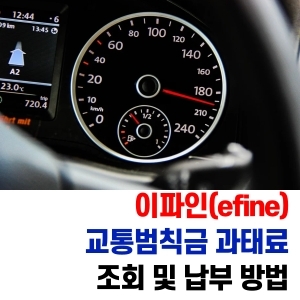  이파인 교통범칙금 과태료 조회 및 납부 방법