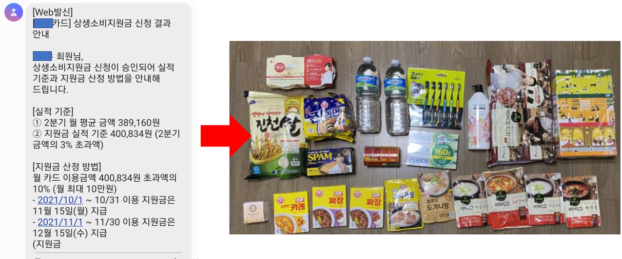  돈 절약하기: 꽁돈은 생필품 사야함