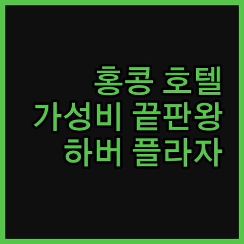 가성비 끝판왕! 홍콩 '하버 플라자'
