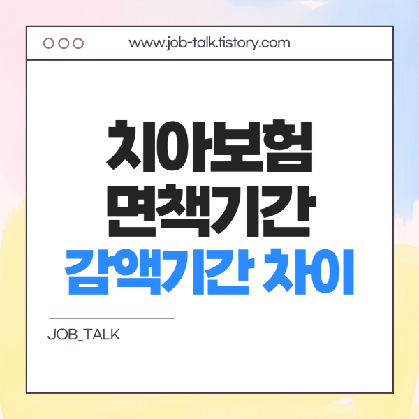 치아보험 면책기간과 감액기간 (개념)