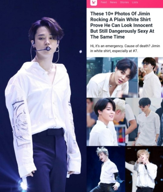  방탄소년단 지민, 화이트 셔츠가 잘 어울리는 남자 청순&섹시