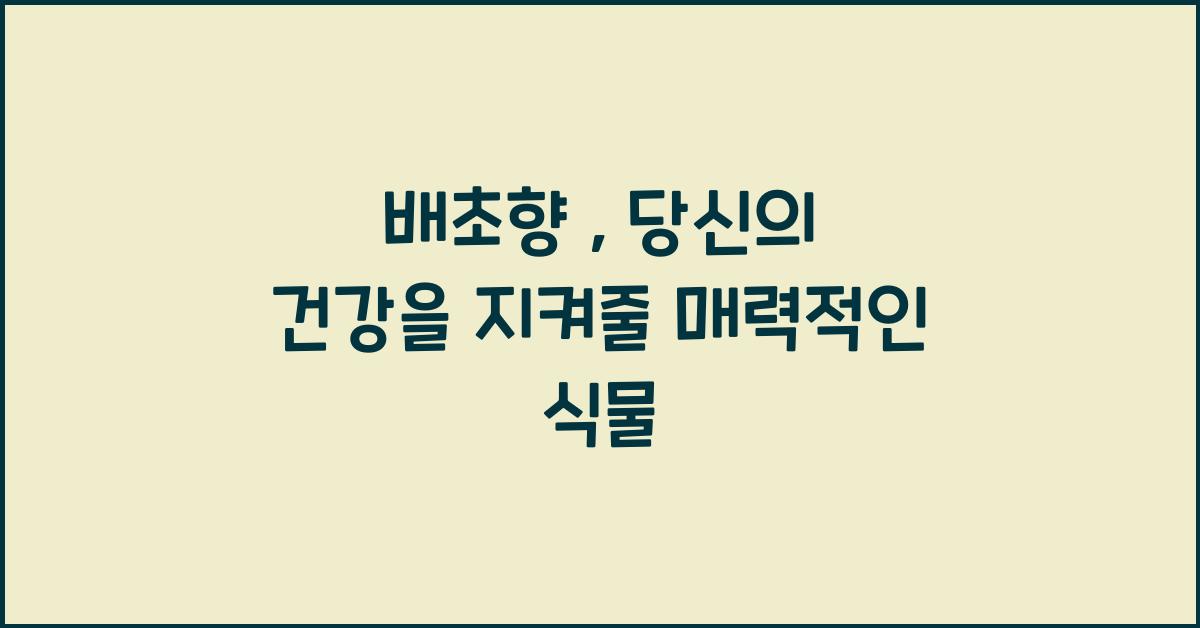 배초향 :