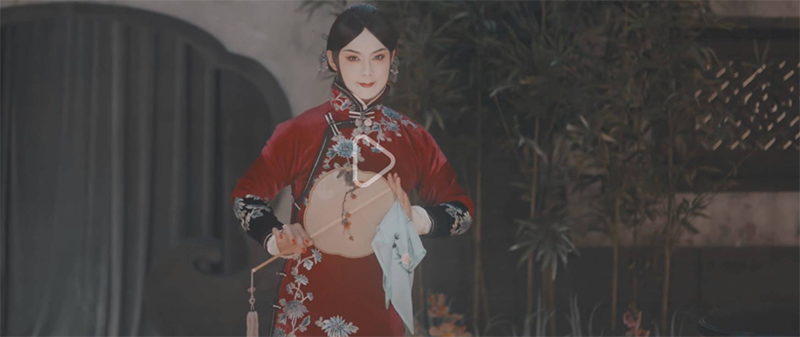 경극-분장을-한-상세예가-공연하는-장면