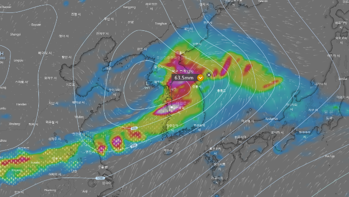 윈디닷컴-ECMWF-비구름-예측-모델-2022년-6월25일