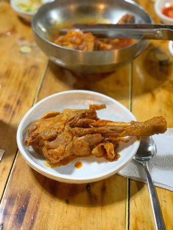 솥뚜껑 닭볶음탕
