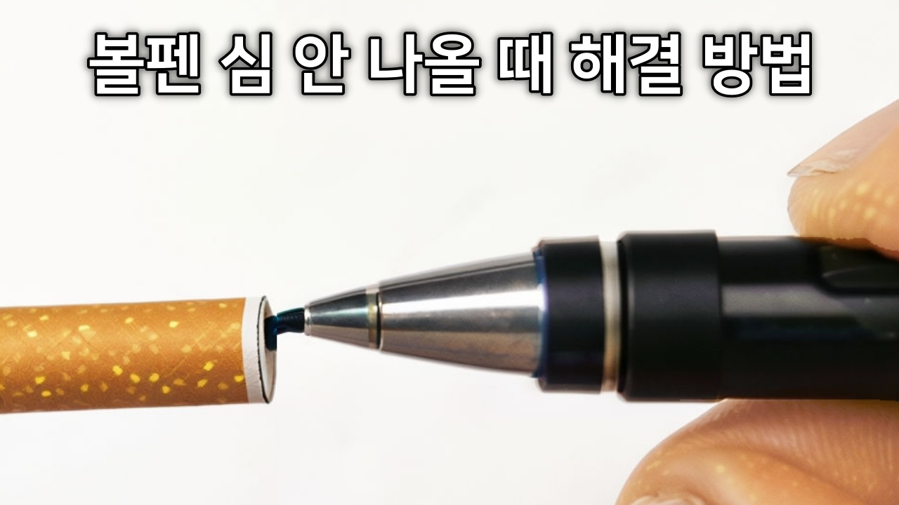 볼펜 심 안 나올 때 해결 방법 + 잉크 믹힘으로 볼펜 안 나올 때 대처법