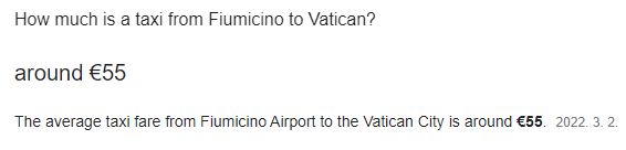 구글정보-바티칸-택시비