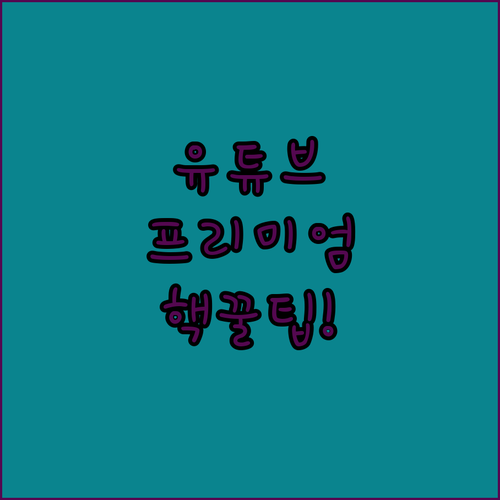 유튜브 프리미엄 똑똑하게 할인받는 법