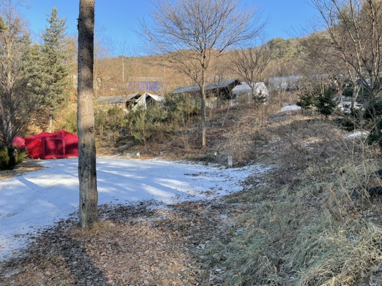 10도 혹한기 동계 캠핑, 사이트 정보 포천 캠핑플래닛 B30번, 난로 대여, 영하 14