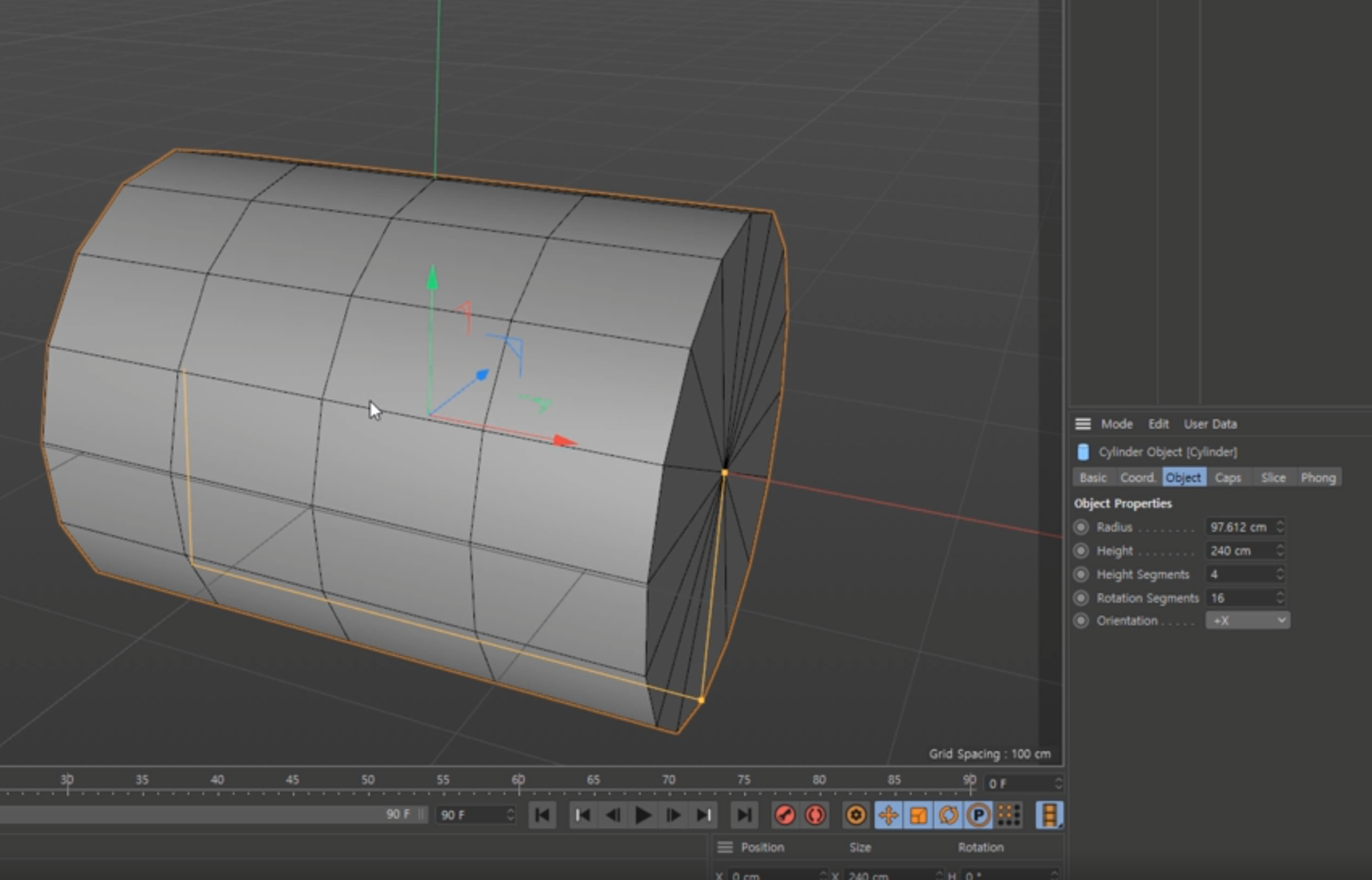 Orientation의 값을 +X로 바꾼 상태