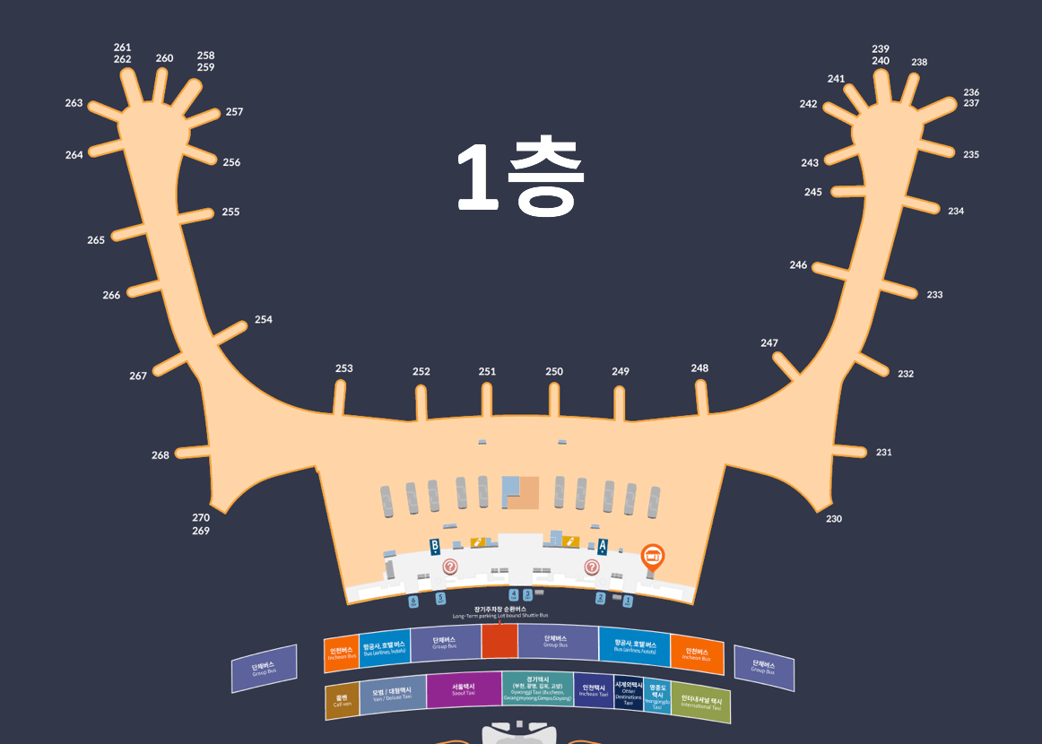 인천공항 제2여객터미널 편의점 1층 위치