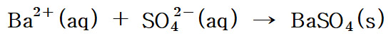 BaSO4 침전&#44; BaSO4 precipitate