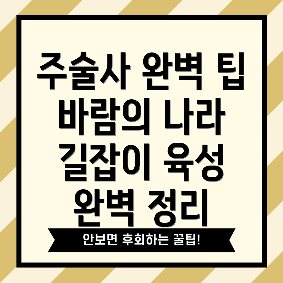 주술사 육성