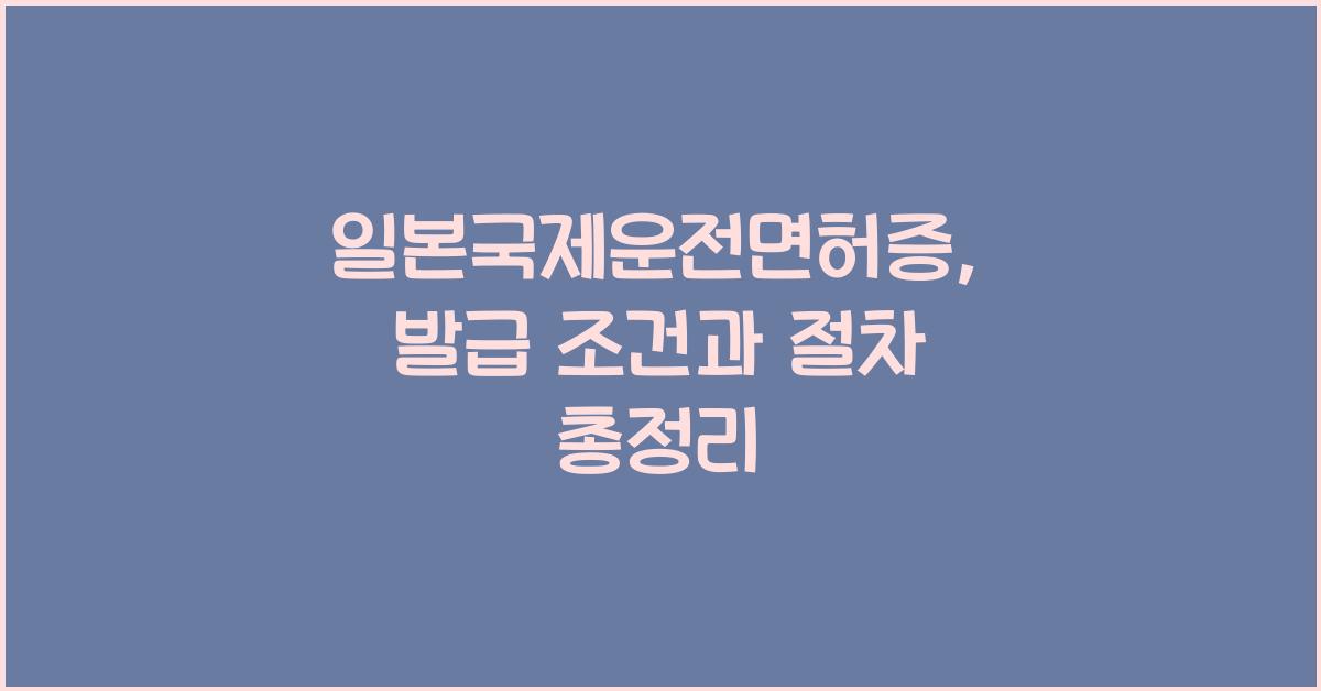 일본국제운전면허증