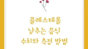 총콜레스테롤 이란 정상수치 낮추는법_20