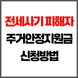 전세사기 피해자 주거안정지원금 신청 조건과 절차 안내